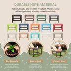 WestinTrends Malibu Kids 5-Piece HDPE Outdoor Square Patio Dining Table and Chairs Set