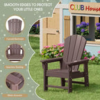 WestinTrends Malibu Kids 5-Piece HDPE Outdoor Square Patio Dining Table and Chairs Set
