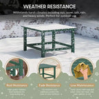 WestinTrends Malibu Kids 5-Piece HDPE Outdoor Square Patio Dining Table and Chairs Set