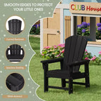 WestinTrends Malibu Kids 5-Piece HDPE Outdoor Square Patio Dining Table and Chairs Set