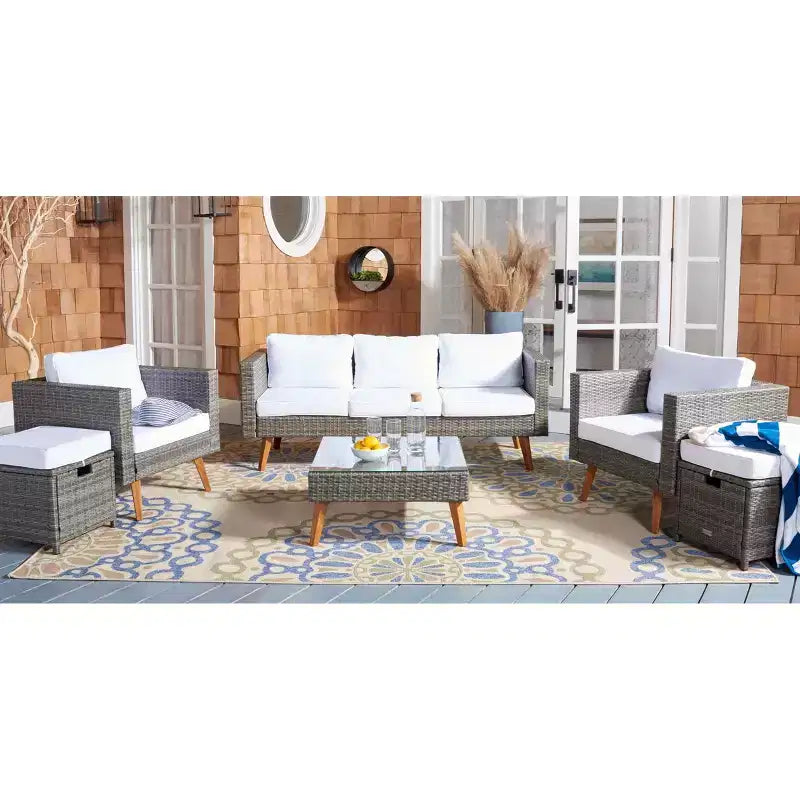 Presla 6 Piece Living Set - Indoor/Outdoor - PAT7715 - Safavieh