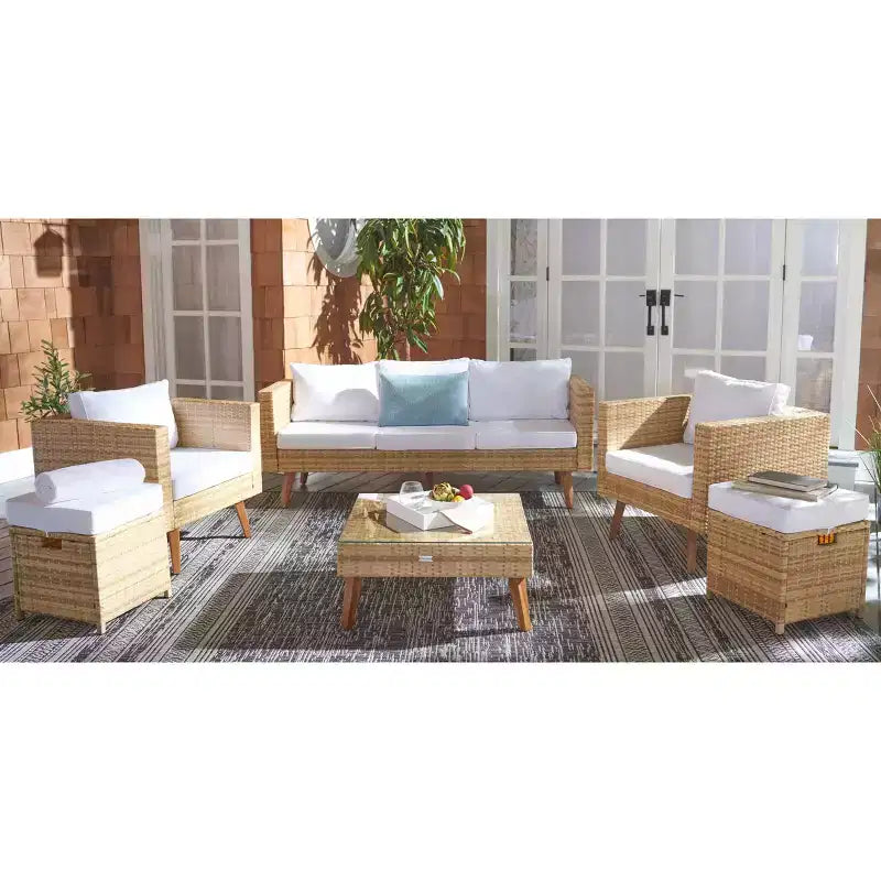 Presla 6 Piece Living Set - Indoor/Outdoor - PAT7715 - Safavieh