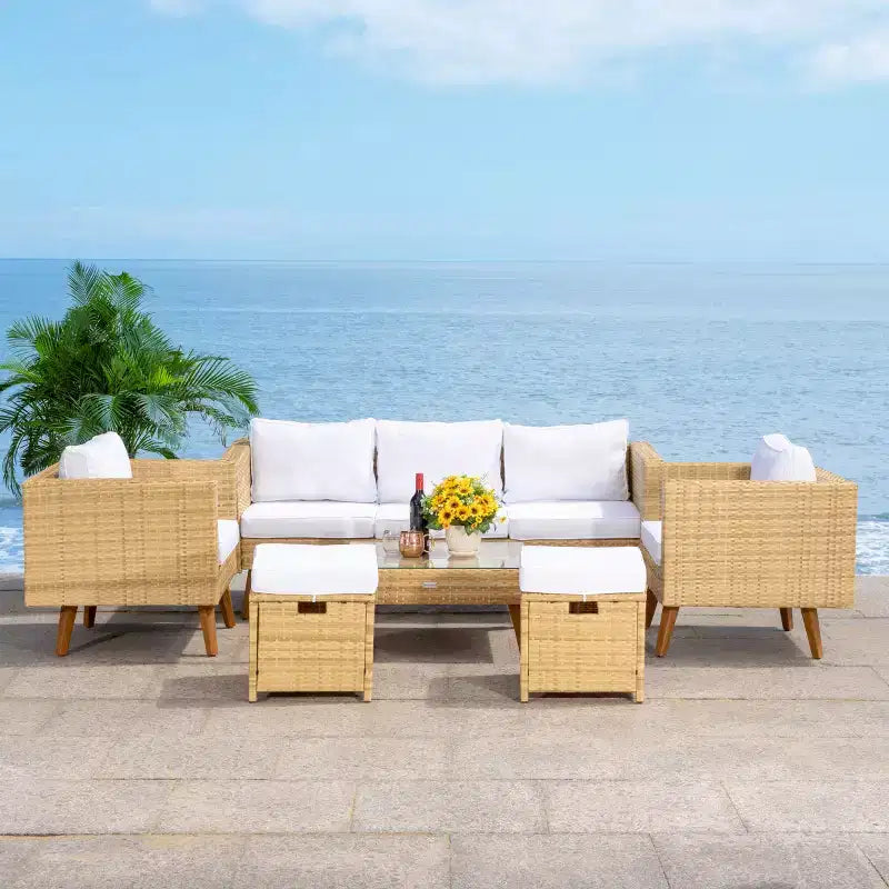 Presla 6 Piece Living Set - Indoor/Outdoor - PAT7715 - Safavieh