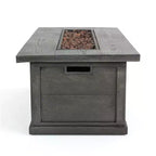 Christopher Knight Home Lucia Outdoor Wicker and Iron 4 Seater Chat Set with Fire Pit