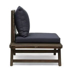 Christopher Knight Home Sedona Outdoor Acacia Wood 4 Seater Chat Set with Cushions