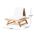 Christopher Knight Home Sedona Outdoor Acacia Wood 4 Seater Chat Set with Cushions