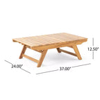 Christopher Knight Home Sedona Outdoor Acacia Wood 4 Seater Chat Set with Cushions