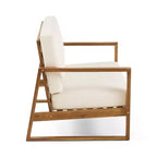 Christopher Knight Home Hazel Outdoor Acacia Wood Loveseat and Coffee Table Set with Cushions