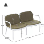 Christopher Knight Home Gunda Outdoor Modern 3 Pieces Polypropylene Upholstered Loveseat and Chair Set