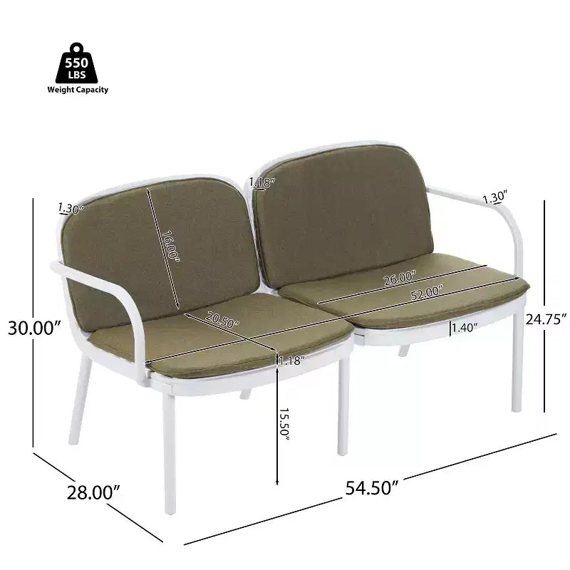 Christopher Knight Home Gunda Outdoor Modern 3 Pieces Polypropylene Upholstered Loveseat and Chair Set