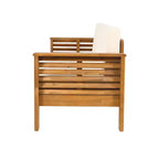 Christopher Knight Home Nolan Outdoor Shutter-styled Paneling Acacia Wood Seating Set with Cushions