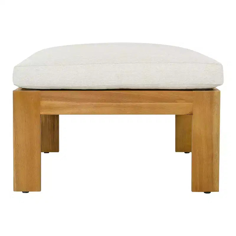 Christopher Knight Home Norman 4 Piece Outdoor Slat Design Acacia Wood Upholstered Seating Set