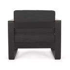 Christopher Knight Home Ostrander 4-Seater Outdoor Aluminum Chat Set with Fire Pit Table, Black/Dark Gray