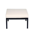 Christopher Knight Home Faye 4 Piece Patio Acacia and Metal Upholstered Seating Set with Slat Design