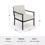 Martha Stewart 4pc Steel Patio Conversation Set with Loveseat, 2 Chairs, Coffee Table in Black