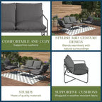 Novogratz Wrenn 4-Piece Sling and Cushion Conversation Set