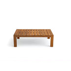 Scott Living Doris 4 Piece Outdoor Rustic Slat Design Acacia Wood Upholstered Seating Set