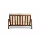 Scott Living Doris 4 Piece Outdoor Rustic Slat Design Acacia Wood Upholstered Seating Set