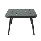 Christopher Knight Home Belle 4 Piece Modern Patio Metal and Rope Upholstered Seating Set with Coffee Table
