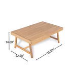 Christopher Knight Home Shane Rustic Outdoor Acacia Wood Upholstered Club Chair and Coffee Table Set