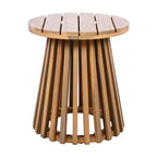 Christopher Knight Home Kairos Transitional 3 Piece Patio Acacia Wood Club Chairs with Round Accent Table