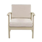 Christopher Knight Home Bennett Rustic 3 Piece Patio Acacia Wood Club Chairs with Round Accent Table