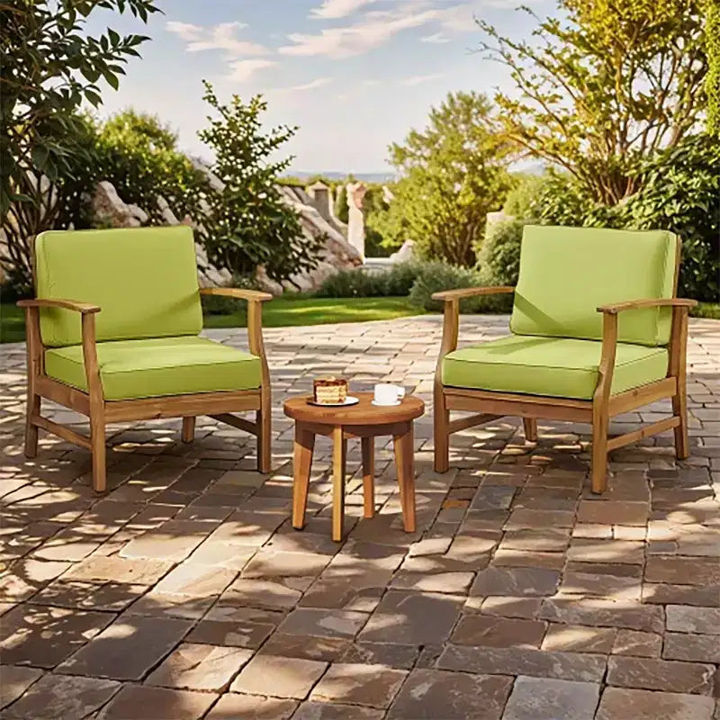 Christopher Knight Home Bennett Rustic 3-osaline akaatsiapuidust terrassitoolide komplekt ümmarguse aktsendilauaga