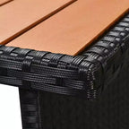 vidaXL Patio Furniture Set Set of 5 Black and Cream White Poly Rattan