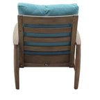 Courtyard Casual Avalon FSC Teak 3 pc Seating Set Includes: Two Club Chairs and One Round End Table