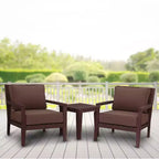 Courtyard Casual Bridgeport II 3 pc Club Chair Set Includes: Two Club Chairs and One End Table