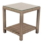 Courtyard Casual Capri 5 pc Relax Chat Set Includes: One End Table, Two Club Chairs and Two Ottomans