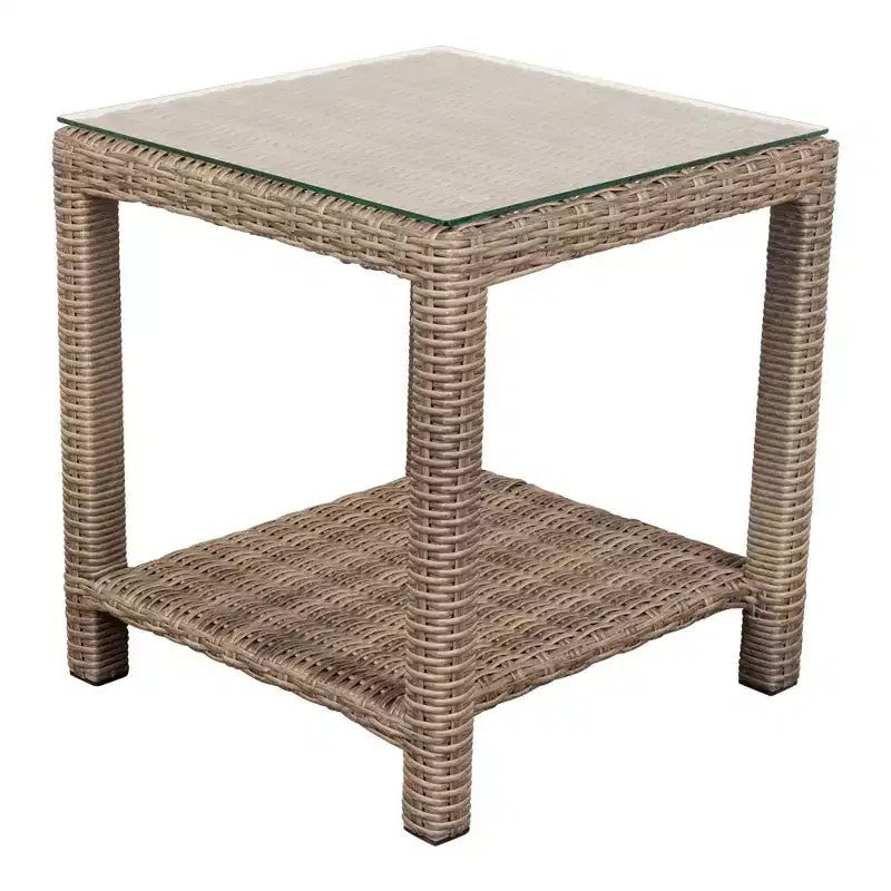Courtyard Casual Capri 5 pc Relax Chat Set Includes: One End Table, Two Club Chairs and Two Ottomans