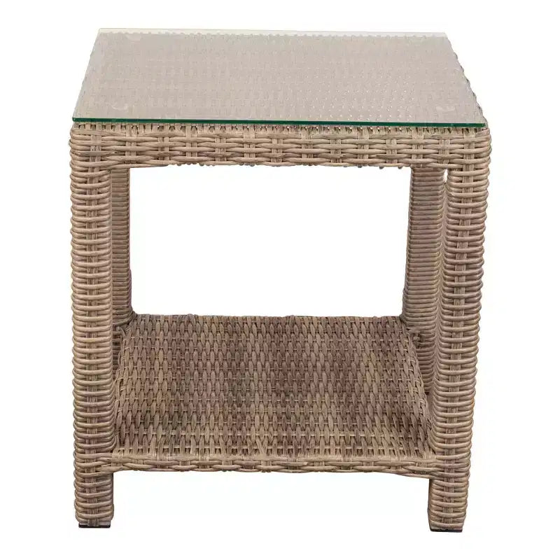 Courtyard Casual Capri 5 pc Relax Chat Set Includes: One End Table, Two Club Chairs and Two Ottomans