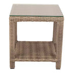 Courtyard Casual Capri 5 pc Relax Chat Set Includes: One End Table, Two Club Chairs and Two Ottomans
