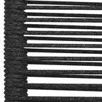 vidaXL Garden Dining Set 5/7 Piece Cotton Rope and Steel Black Outdoor Patio