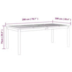 vidaXL Patio Dining Set Table and Chair Furniture Set Solid Wood Acacia Gray
