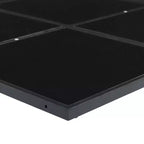 vidaXL 11 Piece Patio Dining Set with Cushions Black Textilene
