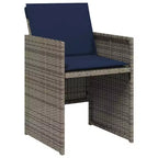 vidaXL Patio Dining Set Set of 12 Gray and Black