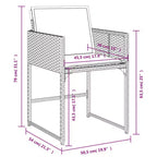 vidaXL Patio Dining Set Set of 8 Gray