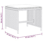 vidaXL Patio Dining Set Set of 8 Gray