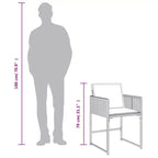 vidaXL Patio Dining Set Set of 8 Gray