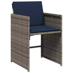 vidaXL Patio Dining Set Set of 8 Gray