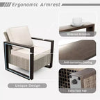 UPTIOT 5-Piece Patio Furniture Chair Outdoor Conversation Set