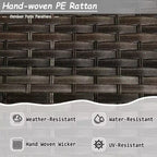 UPTIOT 6-Pieces Wicker Outdoor Patio Furniture Sets