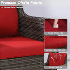 UPTIOT 6-Pieces Wicker Outdoor Patio Furniture Sets