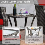 UPTIOT 6-Pieces Wicker Outdoor Patio Furniture Sets