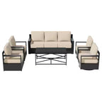 UPTIOT 6-Piece Outdoor Patio Conversation Set