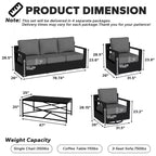 UPTIOT 6-Piece Outdoor Patio Conversation Set
