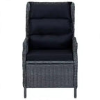 vidaXL 7 Piece Patio Dining Set Dark Gray