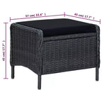 vidaXL 7 Piece Patio Dining Set Dark Gray